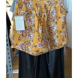 NEW HARAGO women's kantha quilted shorts in mustard